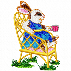 Rabbits Embroidery Design 5